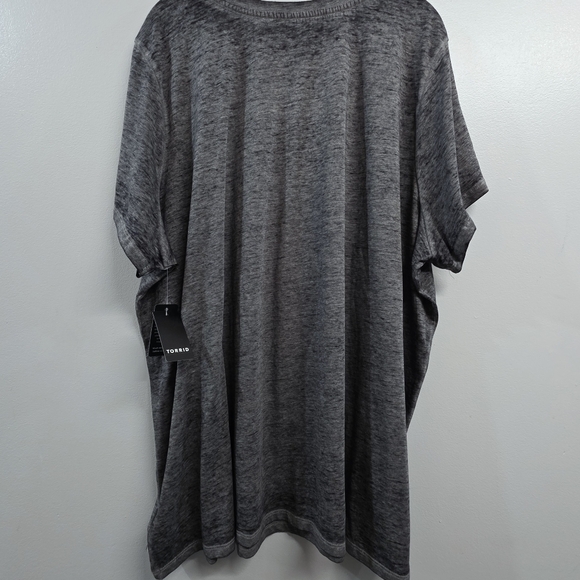 Torrid 4 4X 26 Burnout Cotton Graphic Tee Shirt Top Metallic Lunar Phases Moon - Picture 5 of 5